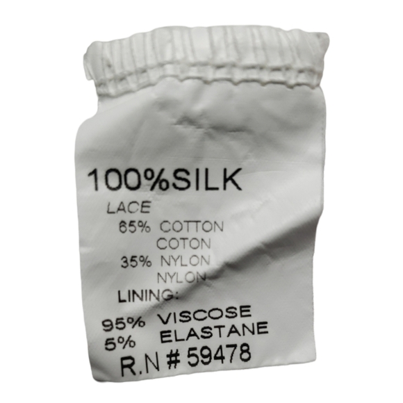 Bellambia 100% Italian Silk Bell Sleeve Lace Floral Top Size S - Picture 3 of 6